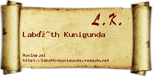 Labáth Kunigunda névjegykártya